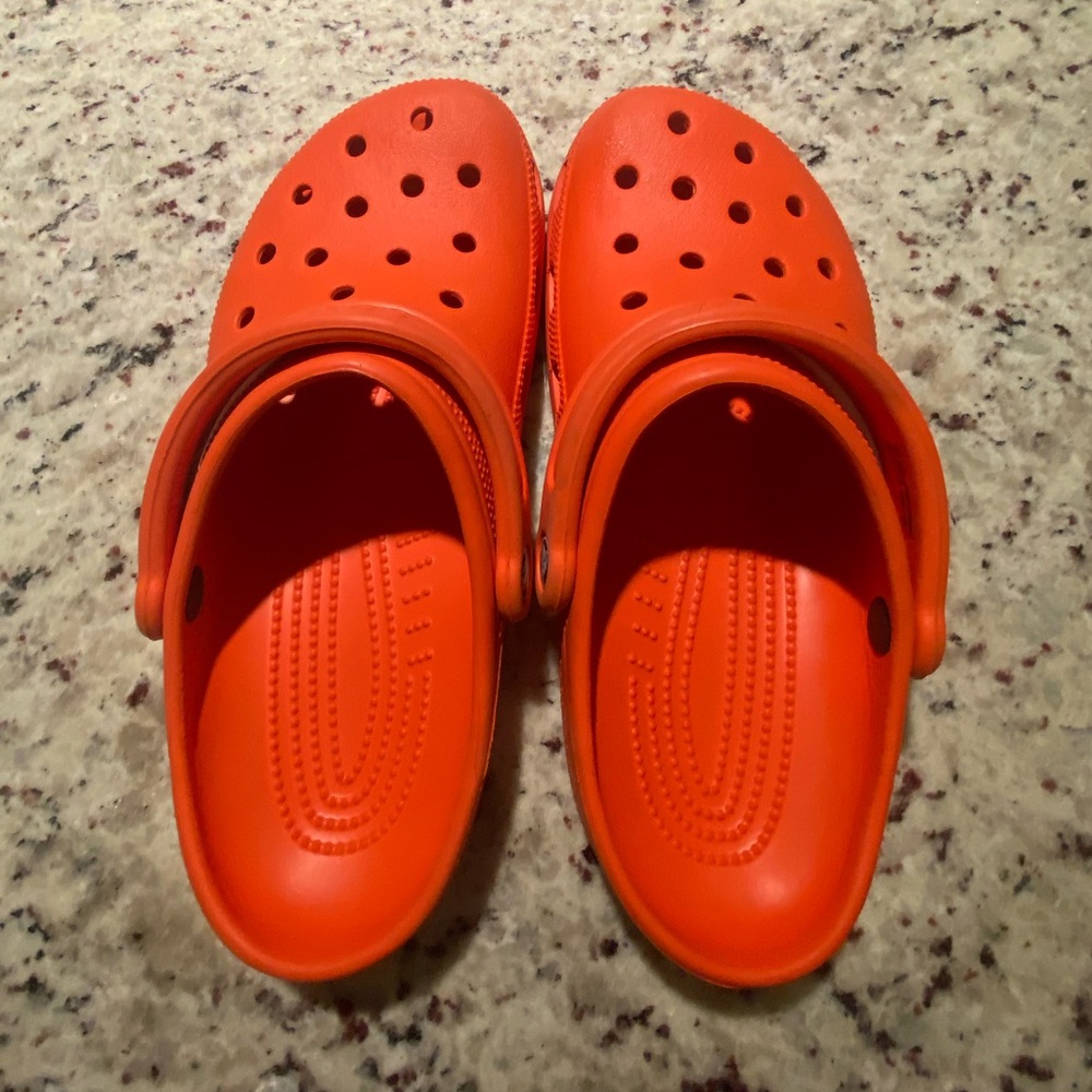 Orange Crocs